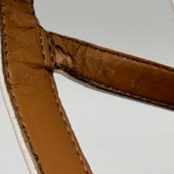 Coach White Leather Cork Block Heel Sandals 11B - Picture 13 of 16